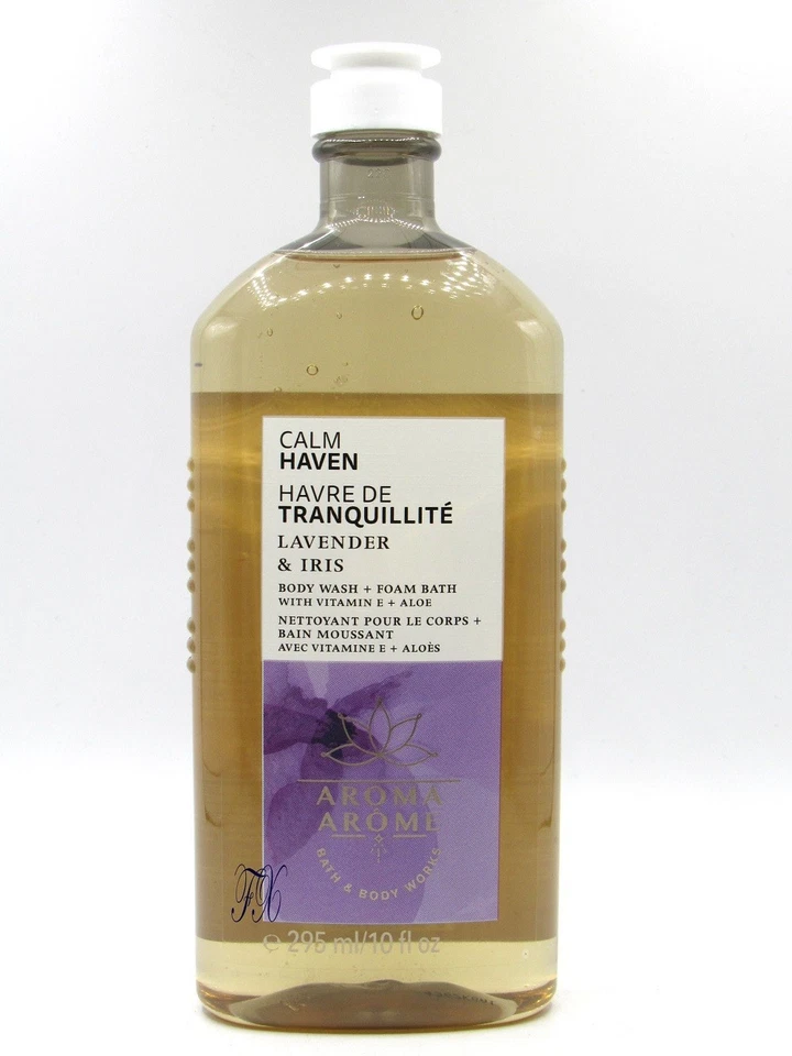 BATH & BODY WORKS AROMA CALM HAVEN LAVANDA E IRIS GEL DE BAÑO + BAÑO DE ESPUMA 10 OZ Foto 1 de 1