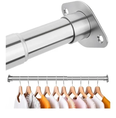 Barra de armario ajustable varilla de sujeción de ropa 70-100 pulgadas varilla de metal para cerrar... Foto 1 de 3