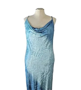 Saks Fifth Ave Vintage Velour Long Ombre Strapless Draped Front Dress Size 12 - Picture 1 of 16