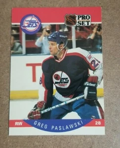 1990-91 Pro Set Hockey Card #336 Greg Paslawski - Winnipeg Jets  - Picture 1 of 2