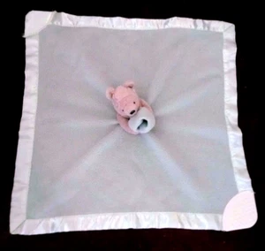Classic Pooh Baby Lovey Green Rattle Krinkle Teether Satin Security Blanket - Picture 1 of 1