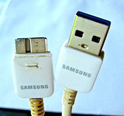 正品三星 5 英尺 USB 3.0 电缆 ~ USB A 型公头转 Micro-B 公头 — 第 1/3 张图片