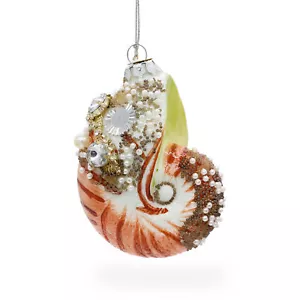 Traumhafte Muschel Meeresschnecke Muschel Glas Weihnachtsschmuck - Bild 1 von 5