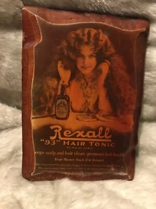 Rexall 93 Hair Tonic Advertisement  Wood Hanging Picture - Picture 1 of 8