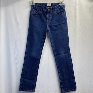 Est. Pantalones de mezclilla 89 lugares cintura ajustable pierna ajustada niña talla 8 azul elástico usados - Imagen 1 de 15