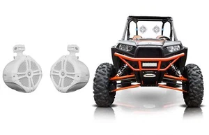 (2) Rockville RWB90W 8" Rollbar Tower Speakers for Polaris/ATV/UTV/RZR/Jeep - Picture 1 of 7
