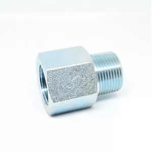 Steel Pipe Adapter Fitting 3/4 Female Npt x 3/4 Npt Male Water Oil Fuel Liquid - Picture 1 of 6