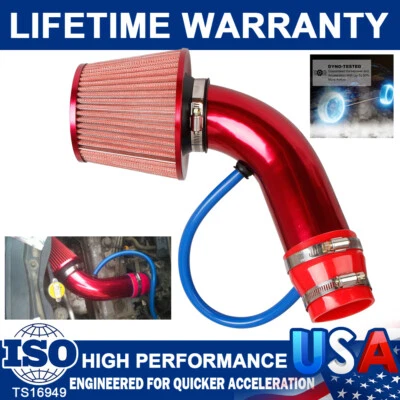 Cold Air Intake Filter Induction Kits Power Flow Hose System Clamp Accessory Car - Image 1 of 4