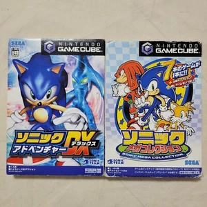SONIC ADVENTURE DX Deluxe & SONIC MEGA COLLECTION /Set Game cube NTSC-J GC SEGA - Picture 1 of 24