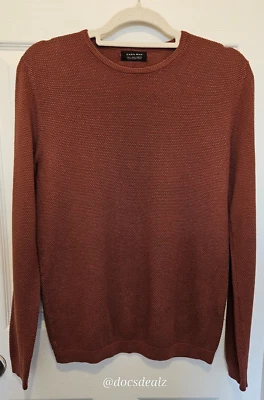 Zara Man Orange Sweater Men's Size Large - Image 1 of 4