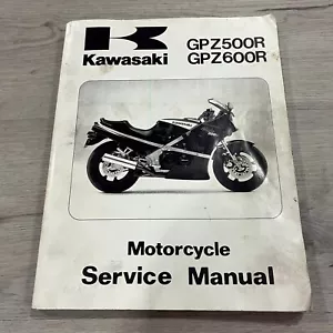 Vtg 1985-89 KAWASAKI Motorcycle Service Manual GPZ500R GPZ600R Owners Guide Book - Picture 1 of 12