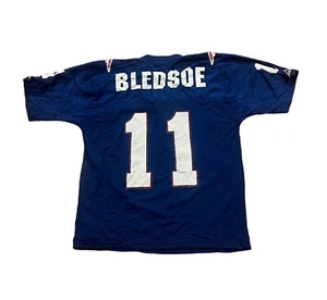 Vtg Apex 1994 New England Patriots Drew Bledsoe #11 Home NFL Jersey Youth Large - Picture 1 of 6