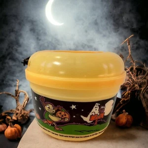 Vintage 1999 McDonalds Halloween Happy Meal Bucket Trick or Treat Pumpkin - Picture 1 of 13