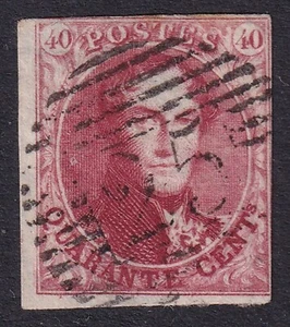 BÉLGICA 1849-50 Medallón 40c Wmk con Marco SG 5 Usado (CV £750) - Imagen 1 de 2