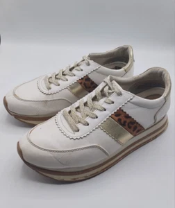 Tamaris Damen-Sneaker, Weiß mit Gold- und Leoparden-Akzent, Gr. 39 - Bild 1 von 8