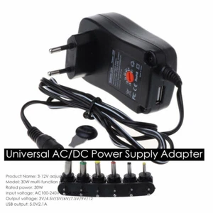 AC to DC Adjustable Multi Voltage Power Adapter 3V 4.5V 5V 6V 7.5V 9V 12V MU - Picture 1 of 10