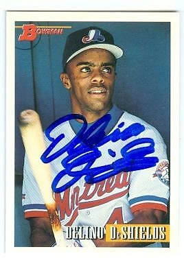 Delino Deshields autographed baseball card Montreal Expos 1993 Topps Bowman #424 - Image 1 of 1