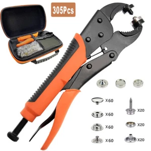 Heavy Duty Snap Fastener Tool Kit Boat Cover Metal Snaps Canvas Sew Sewing Tarp - Picture 1 of 11
