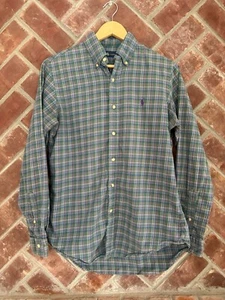 Ralph Lauren Blue Green Purple Plaid Button Down Long Sleeve Shirt Men's Size S - Picture 1 of 9