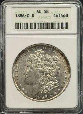 1886 O Morgan Silver Dollar ANACS AU-58 - Image 1 of 2