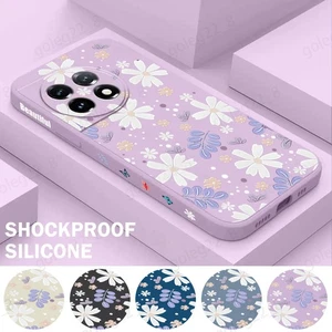 Phone Case For OnePlus 13R 13 12 11R Ace 5 3 Flower Pattern Silicone Soft Cover - Picture 1 of 18