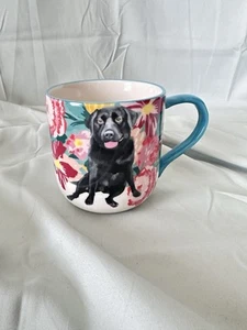 Anthropologie Jay McClellan Black Labrador Dog "Sweet Ruby" Coffee Tea Cup Mug - Picture 1 of 9