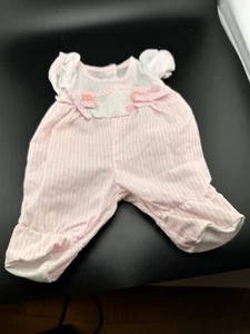 Patch chou enfant fèves fesses bébé rose bouton tenue footie années 80 vintage - Photo 1/10