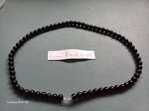 Black onyx 6mm Gemstone Beads - round - Picture 1 of 1