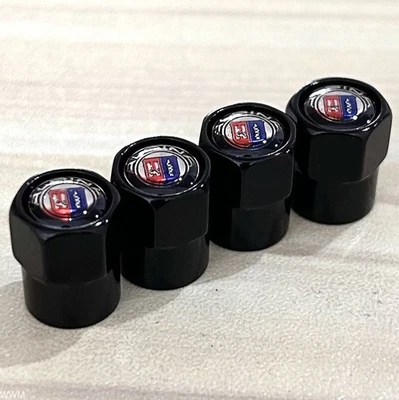 4Pc Ventilkappen For Alpina Logo Emblem Luftventil Abckungen Aluminium Schwarz* - Image 1 of 4