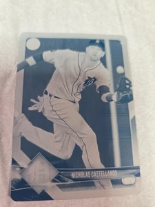bowman baseball no. 2018 17 Nicholas Castellanos Cyan Druckplatte 1/1 - Bild 1 von 2