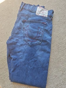 True Religion RICKY Relaxed Fit Denim Straight Leg Jeans Größe 36 x 34 - Bild 1 von 7