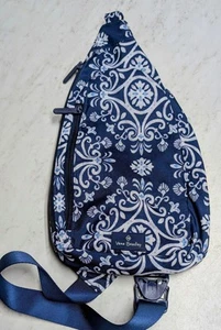 Vera Bradley Essential Sling Backpack Steel Blue Medallion Pattern NWOT - Picture 1 of 7