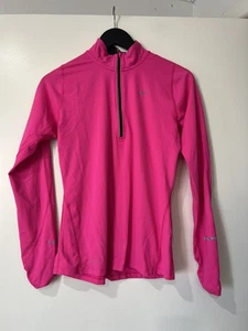 Nike Running Women's 1/2 Zip Top Long Sleeve Deep Pink Size Small - Picture 1 of 11