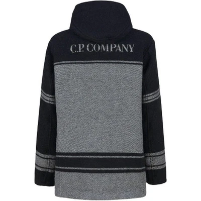 CP COMPANY DUFFEL Jacquard Duffle Coat Jacket Mens BLACK (50) L - Image 1 of 4