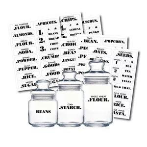 132pcs Waterproof Pantry Label Stickers For Kitchen Food Storage Containers OZ - Picture 1 of 5