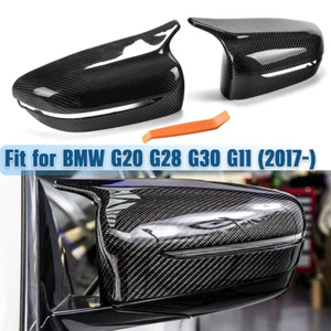 PARA BMW G30 G20 G11 G12 M ESTILO REAL FIBRA DE CARBONO TAPA ESPEJOS RETROVISORES LATERALES 17-2021 - Imagen 1 de 10