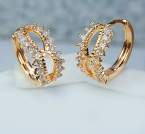 Damen,Ohrringe Ausdrucksstarke Topaat Filled Gold K18 /750er, Edelstein Topas - Bild 1 von 1