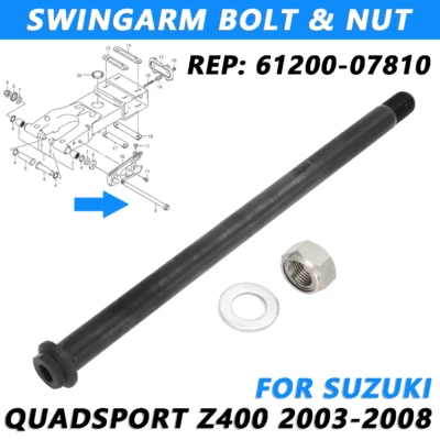 Swingarm Bolt & Nut Kit #61200-07810 For Suzuki Quadsport Z400 KFX400 2003-2008 - Image 1 of 4