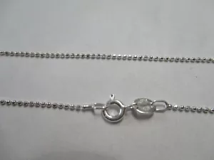Catena argento sterling sfere perline 1mm 18 pollici made in Italy 925 spedizione gratuita - Foto 1 di 1
