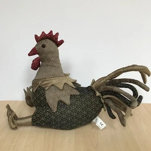 Tope de puerta Dora Designs Cockerel Mr Cockolarum tela jacquard decoración rural 28 cm - Imagen 1 de 13