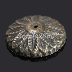 Antique 50Pcs Floral Upholstery Nail Furniture Box Deck Tacks Studs Pins Vintage - Picture 1 of 10