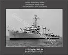 USS Doyle DMS 34 Personalized Canvas Ship Photo Print Navy Veteran Gift