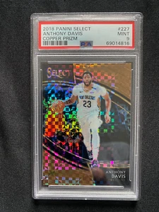 2018 PANINI SELECT ANTHONY DAVIS COPPER PRIZM COURTSIDE /60 #227 PSA 9!!! POP 3! - Picture 1 of 8