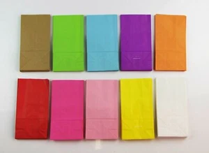 10 x Plain Paper Lolly Bags Wedding Birthday Favours Gift Kraft Orange - Picture 1 of 1