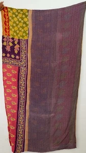 Lovely Vintage Kantha Quilts Multicolor Bedding Blankets Very High Quality - Picture 1 of 2