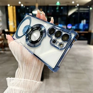 For Samsung S25 Ultra/S23/S22 Magnetic Ring Kickstand Lens Protection Phone Case - Picture 1 of 17