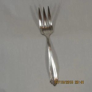 H Sears & Son One Dessertgabel 1865 versilbert 6 1/4" segmentiert Monogramm E  - Bild 1 von 12