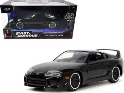 Jada 1:32 Fast & Furious 1995 Toyota Supra Black Diecast Model Car 33381 New - Image 1 of 4