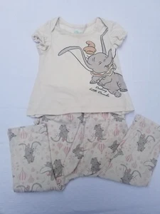 Disney Dumbo Baby Girls 2 Piece Sleepwear short sleeve Pajama Set sized 24M - Picture 1 of 5