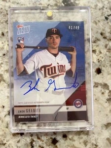 2018 TOPPS NOW AUTO RTOD ROOKIE CARD 41/49 MINNESOTA TWINS ZACK GRANITE #OD-137B - Bild 1 von 2